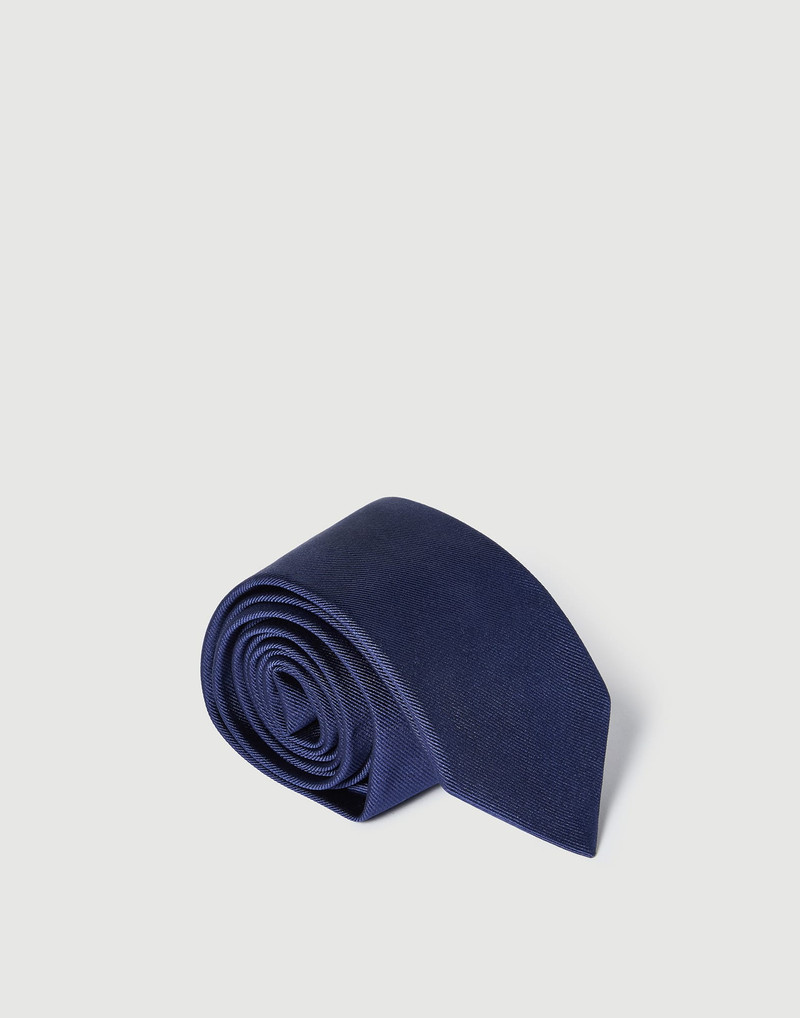 Brunello Cucinelli Textured silk twill tie outlook