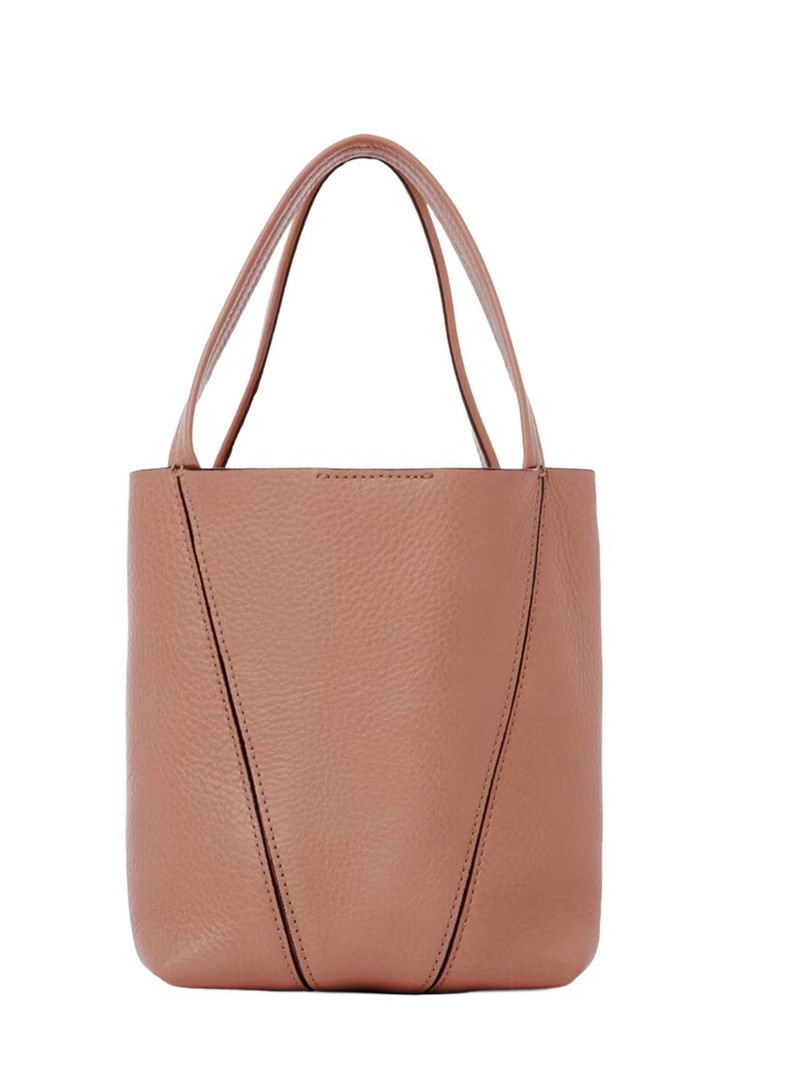 Chloé SMALL LEATHER SPIN BAG WITH LOGO outlook
