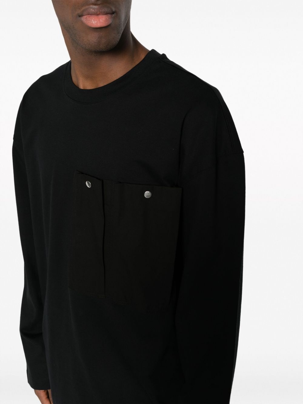 logo-patch organic-cotton sweatshirt - 5