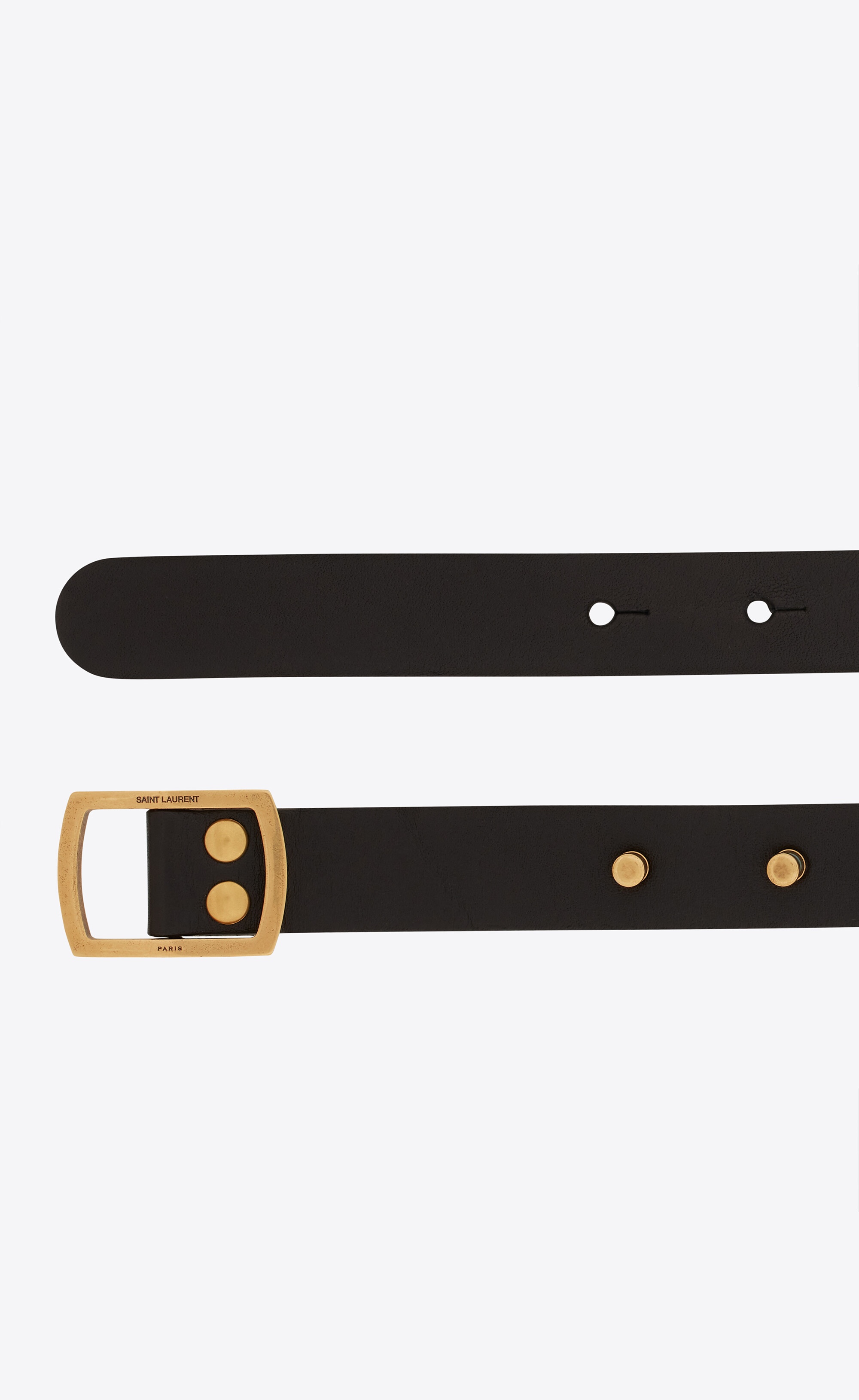 pavé buckle belt in smooth leather - 2