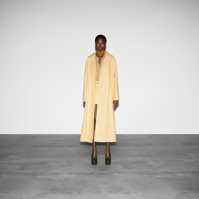 GUCCI Treated leather coat outlook