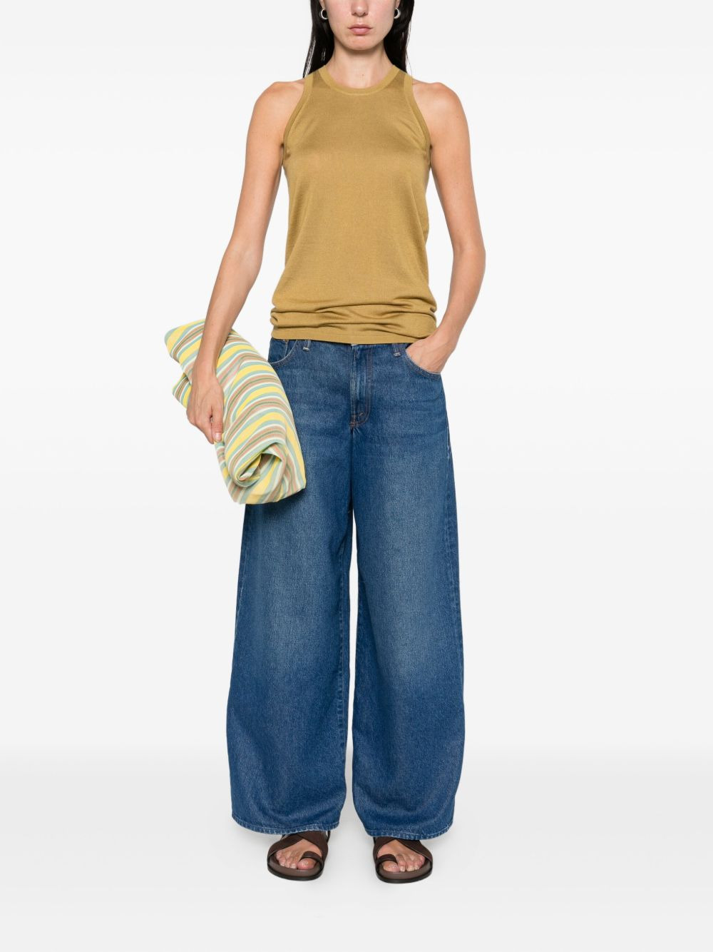 knitted racer-neck top - 2