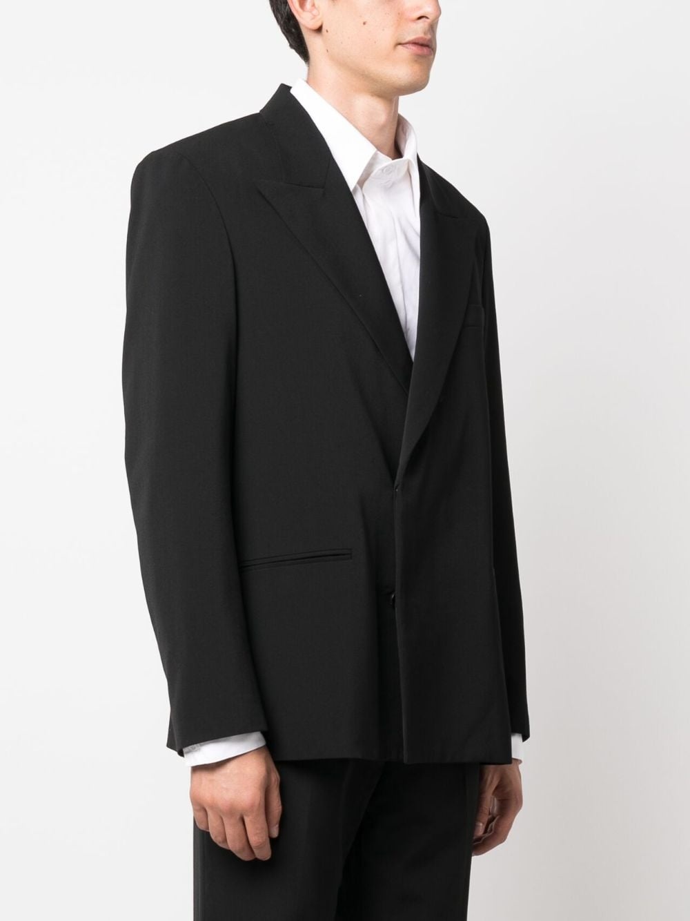 peak-lapel double-breasted balzer - 3
