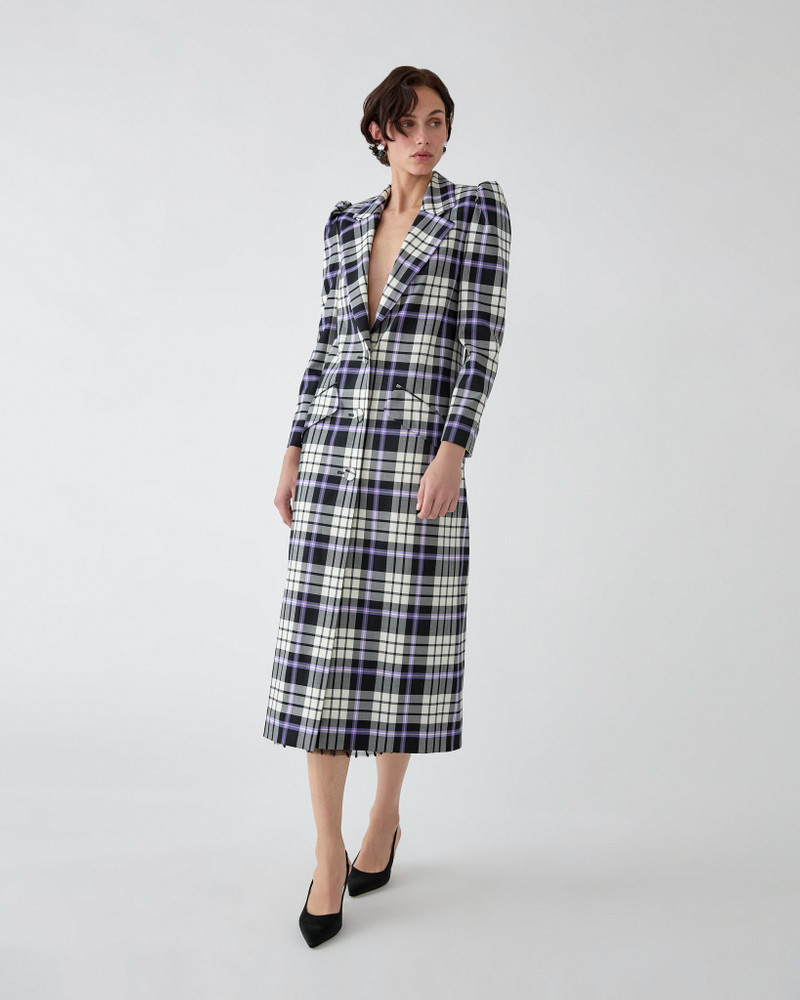 Plaid Single-Breasted Coat 4