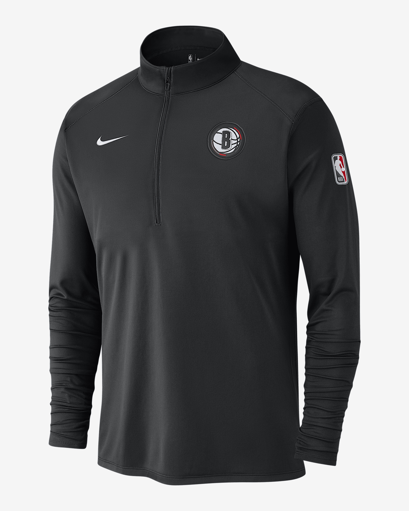 Brooklyn Nets City Edition Men's Nike Dri-FIT NBA 1/2-Zip Long-Sleeve Top - 1
