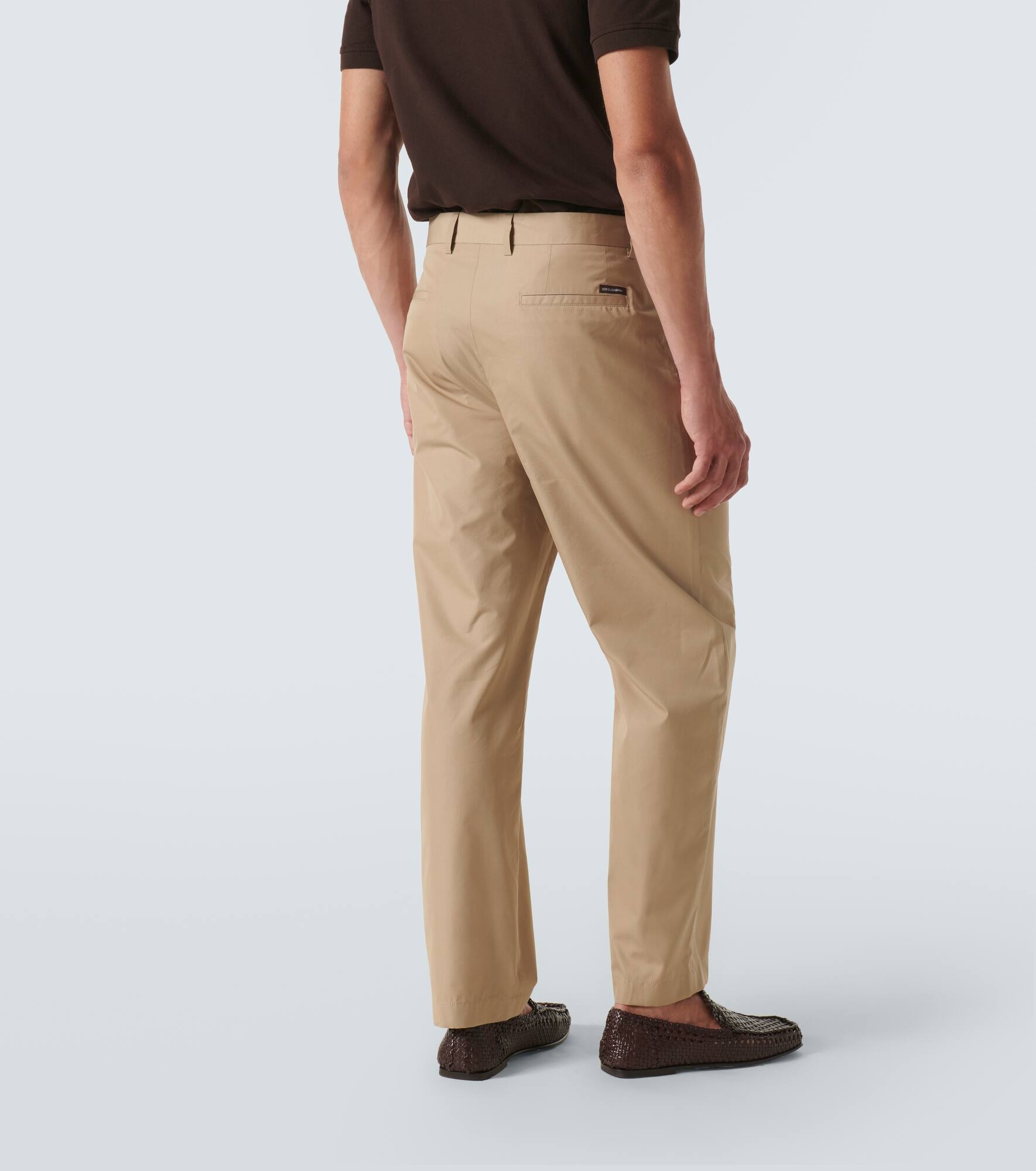 Cotton and silk chinos - 4