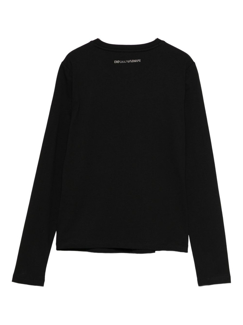 EMPORIO ARMANI eyelet detailing T-shirt outlook