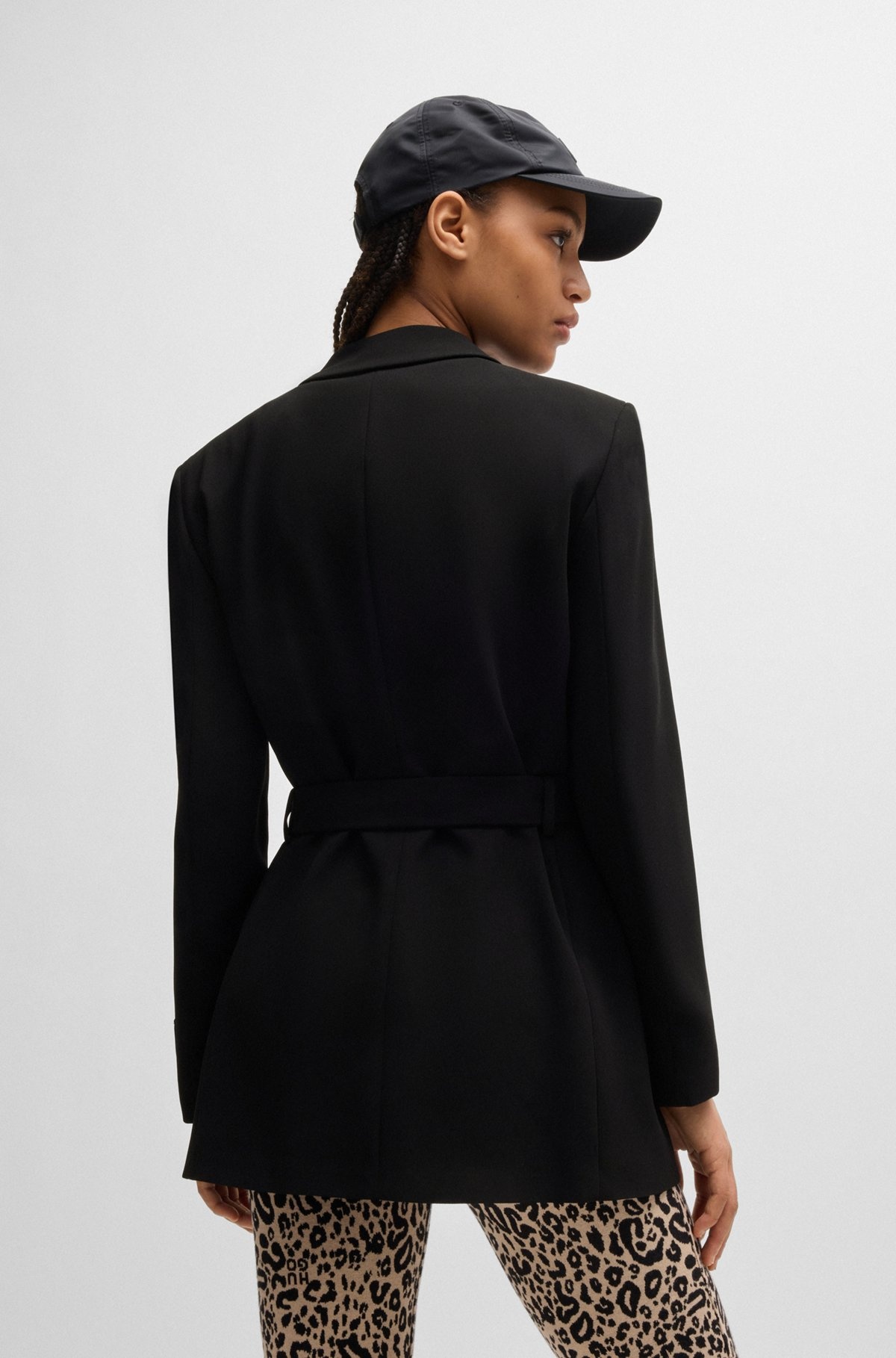 RELAXED-FIT LONG-LENGTH JACKET WITH WRAP FRONT - 4