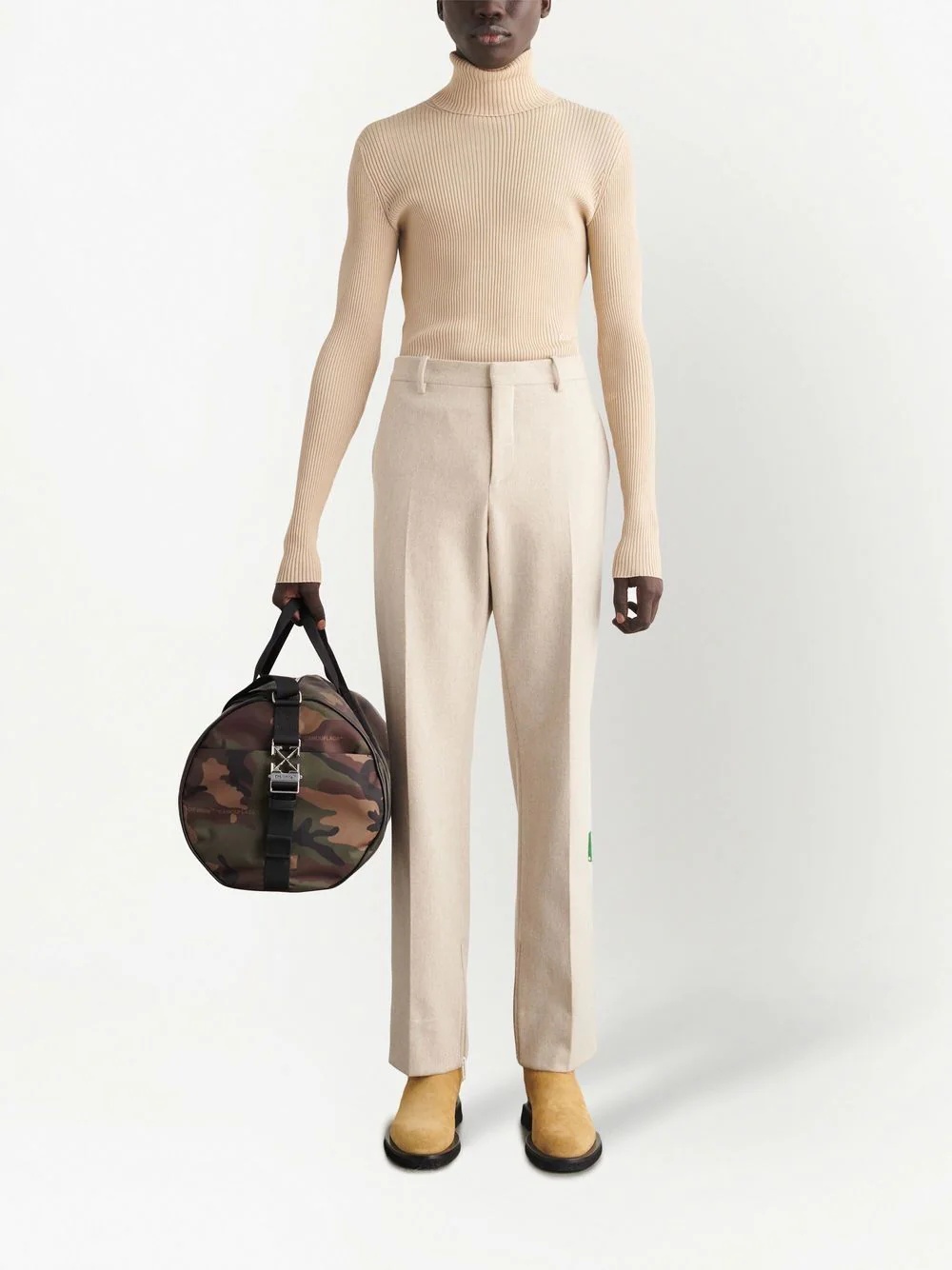 logo-tag slim-cut trousers - 2