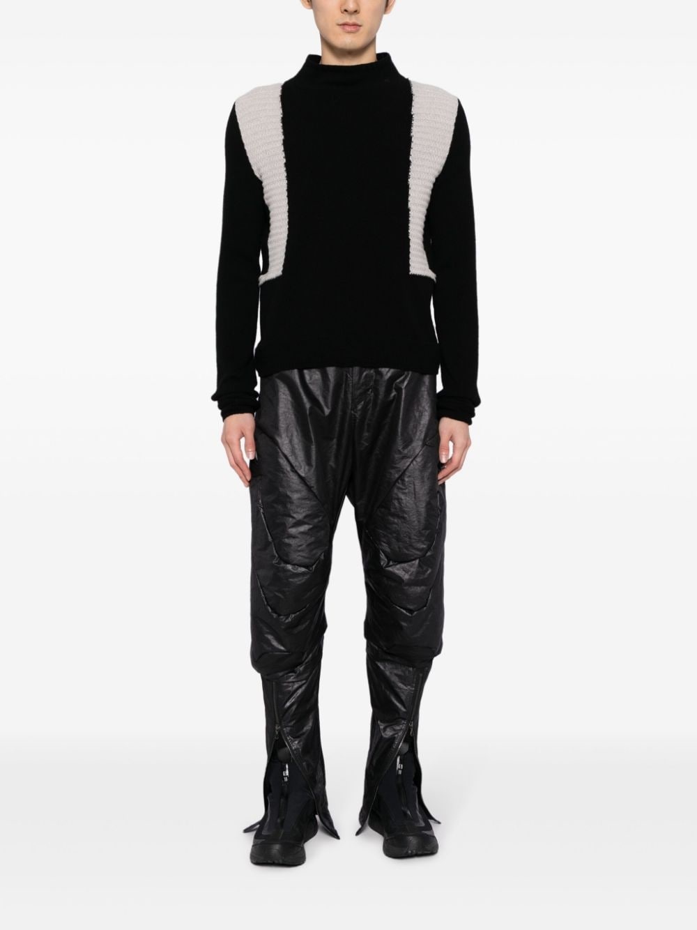 padded tapered trousers - 2