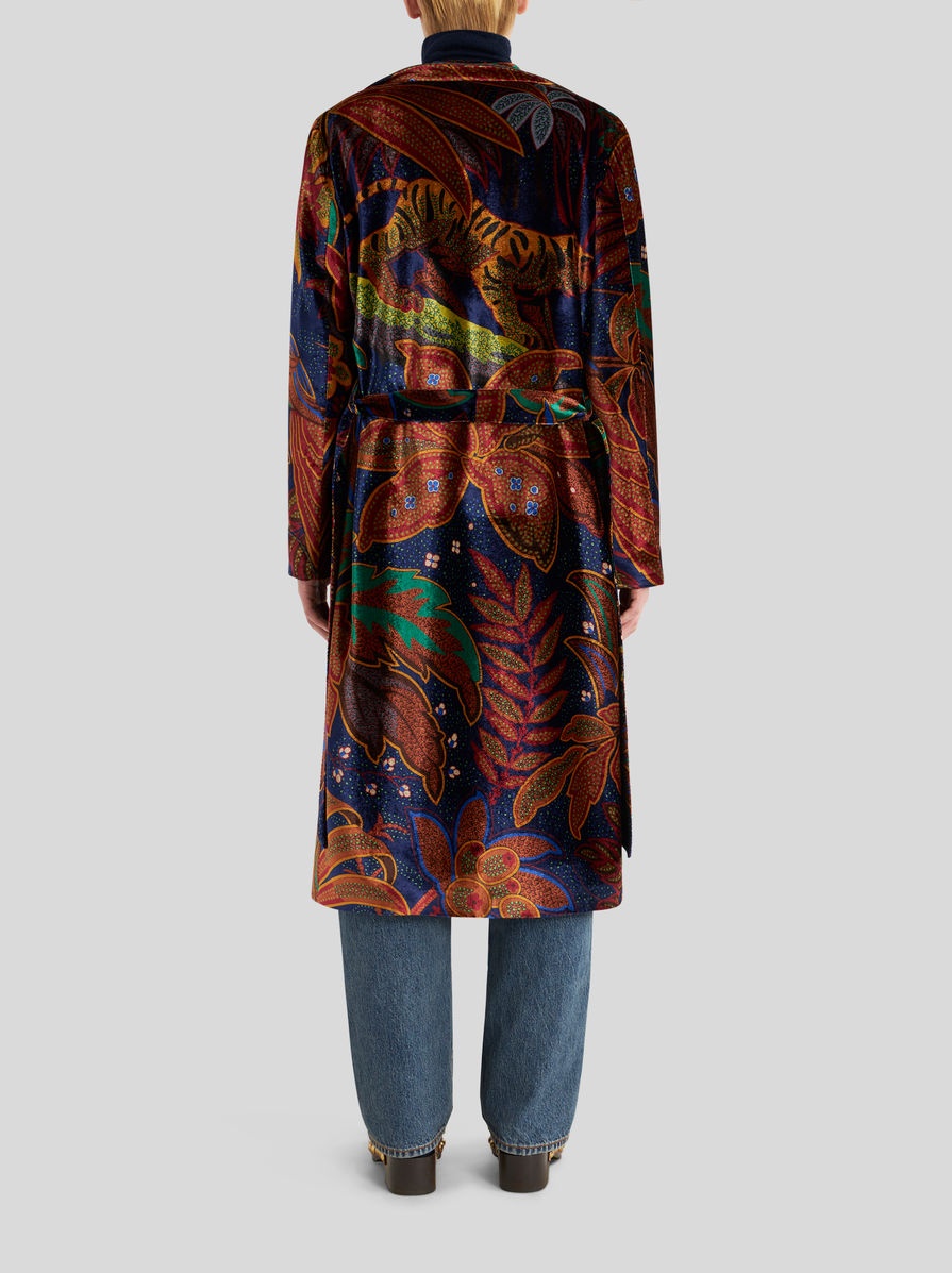 PRINTED ROBE COAT - 5