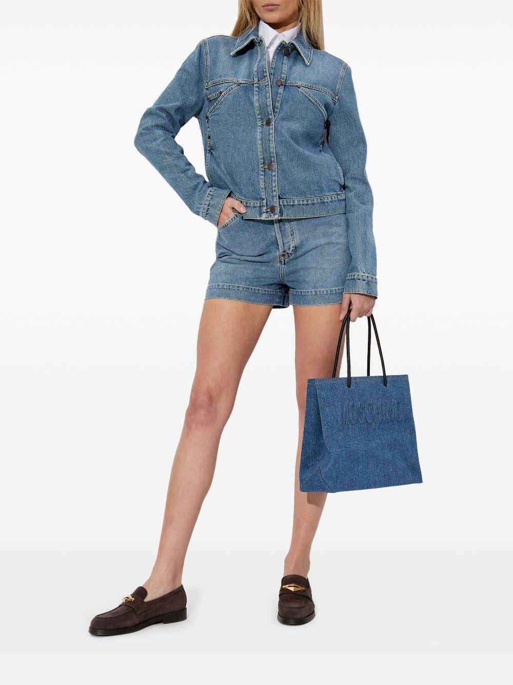 denim shorts - 2