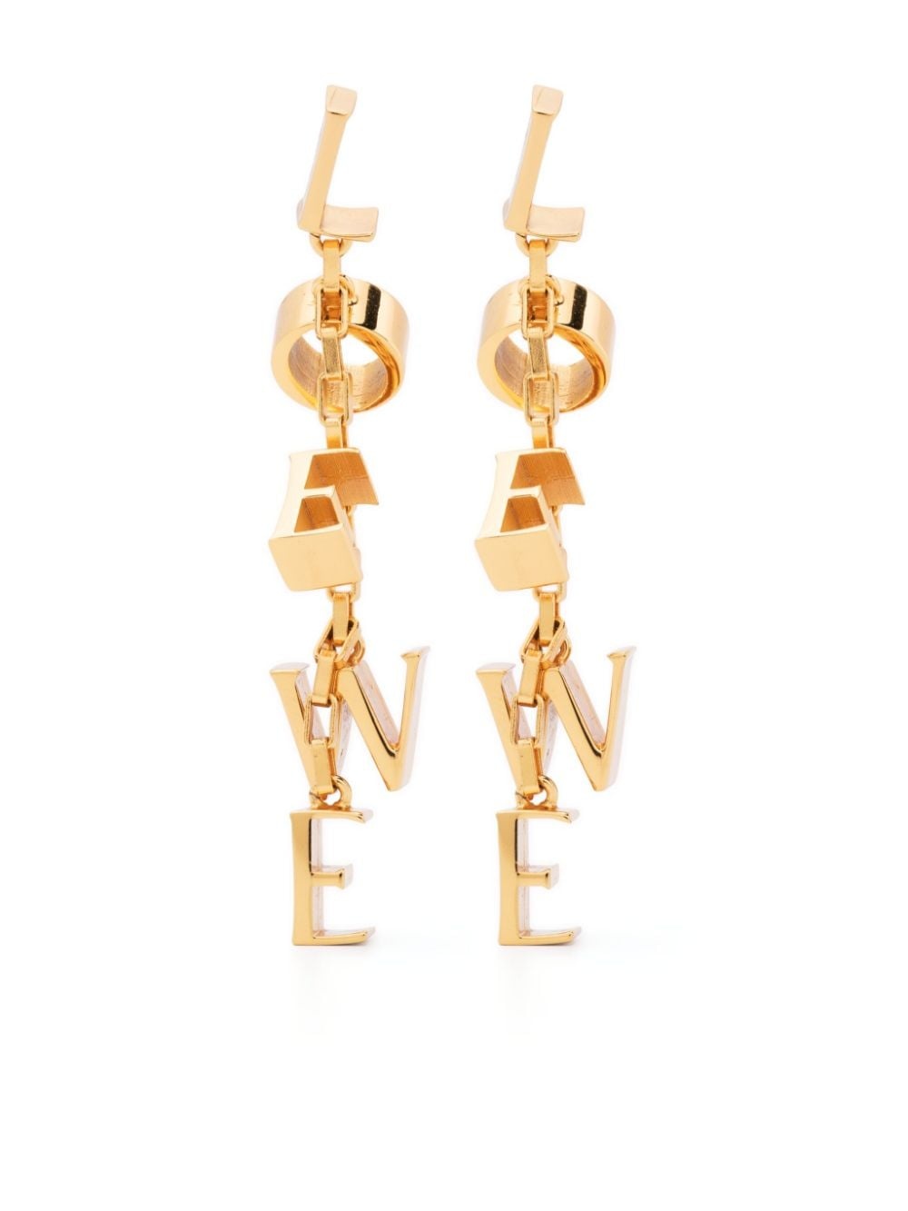 letter-charms plated drop earrings - 1