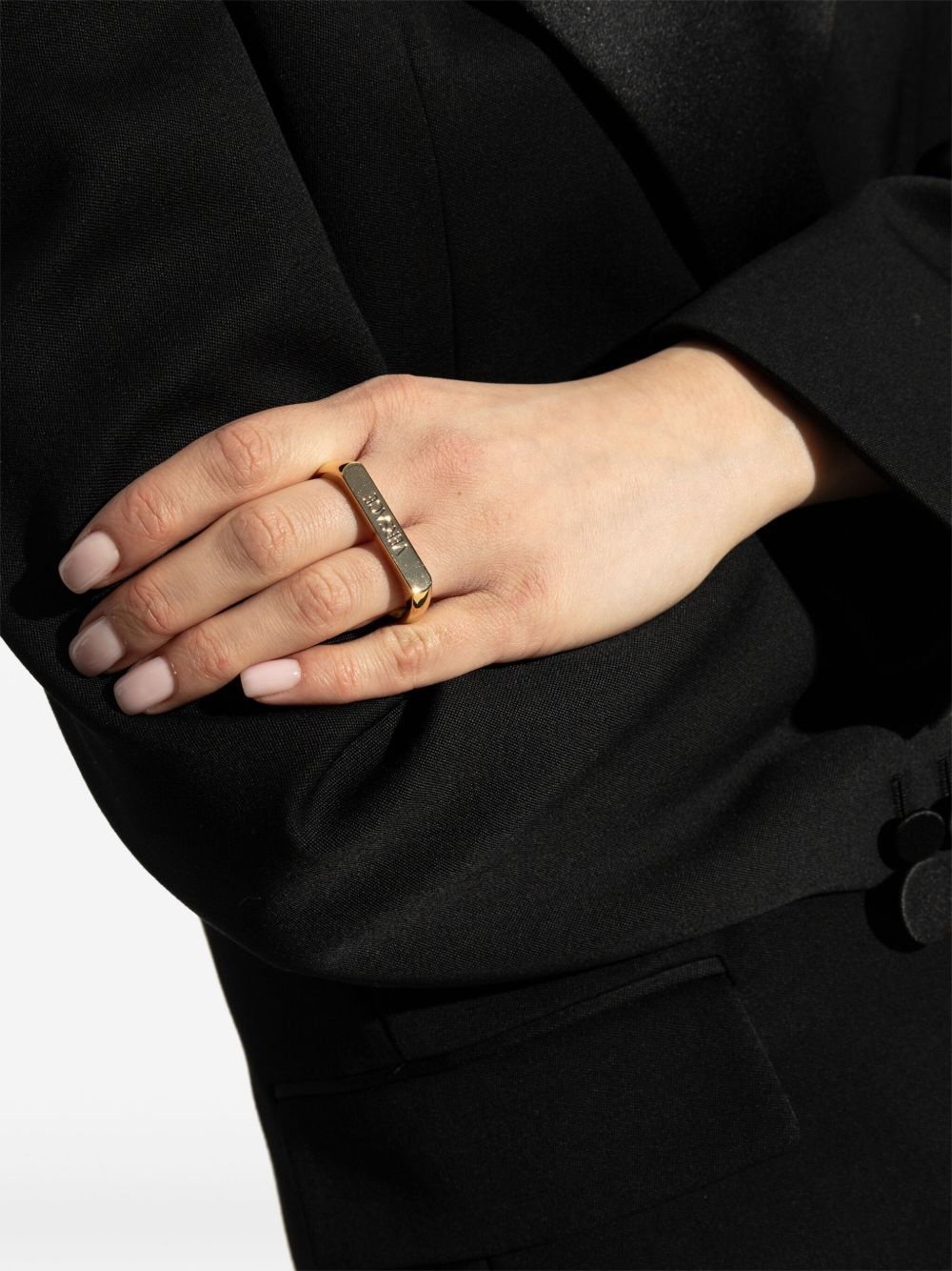 logo-engraved ring - 2