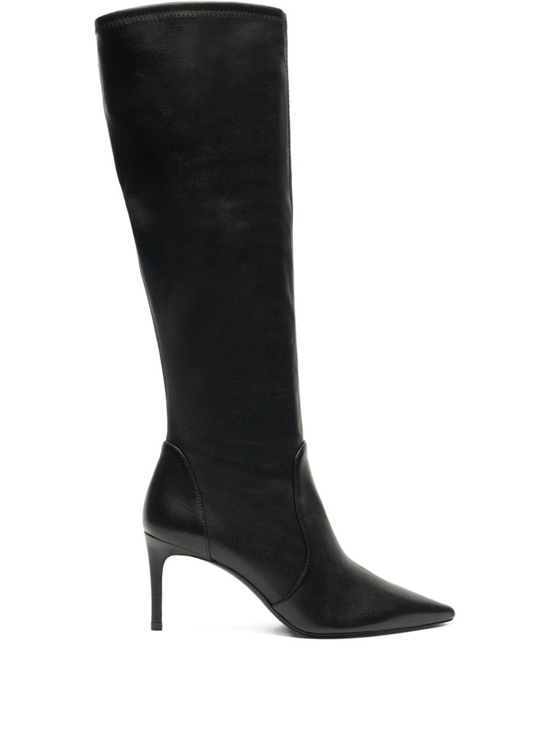 knee-high pointed-toe boots 1