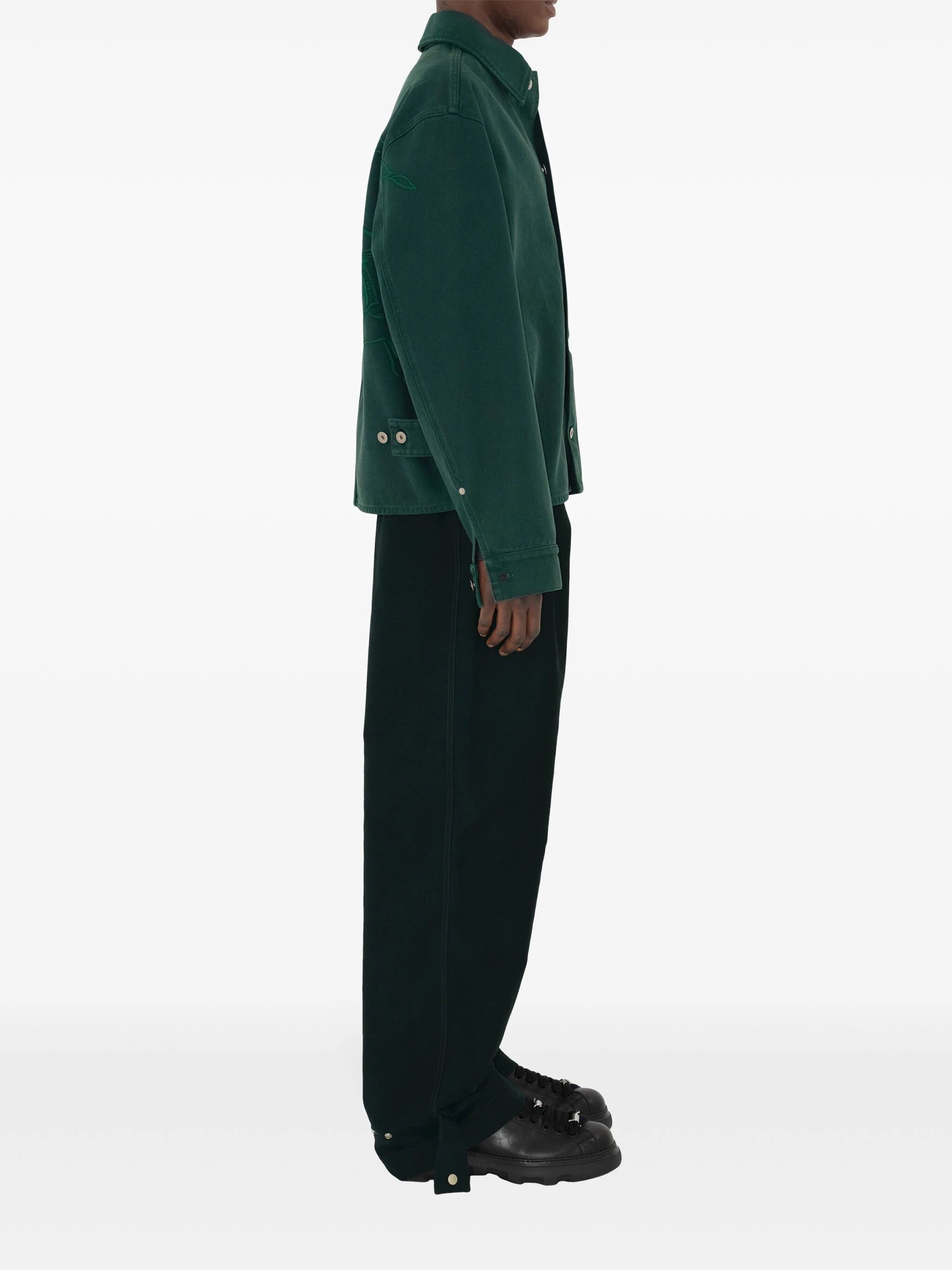 BURBERRY Men Embroidered EKD Casual Overshirt - 2