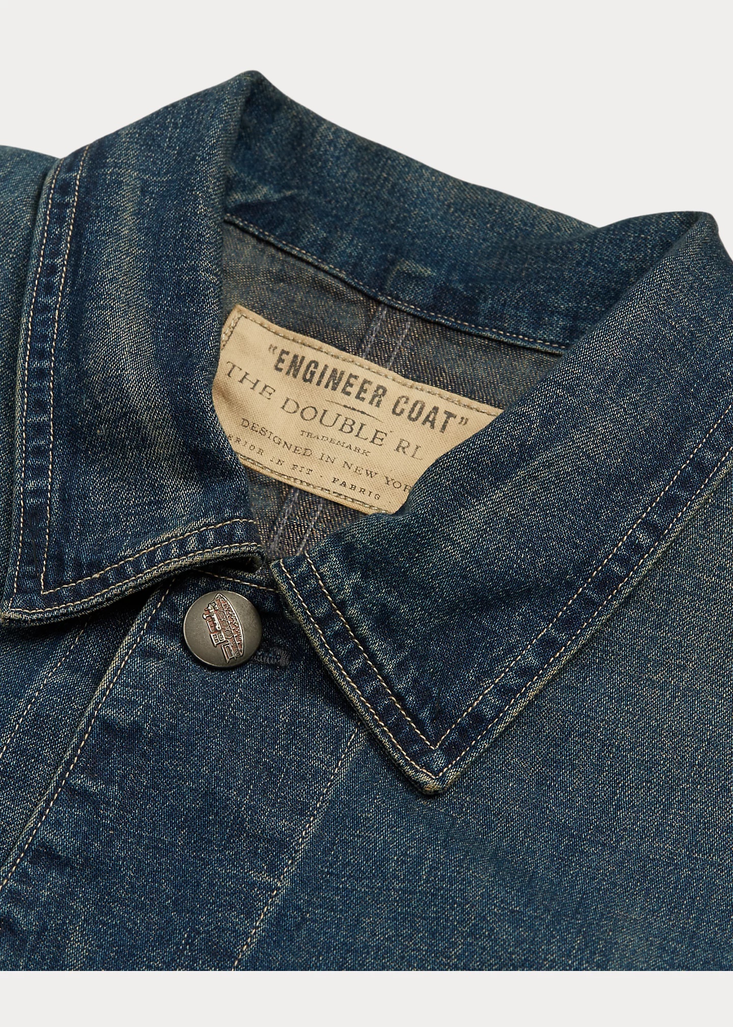 RRL by Ralph Lauren Cotton-Linen Denim Engineer Jacket | REVERSIBLE