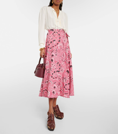 Etro Paisley cotton and silk maxi skirt outlook