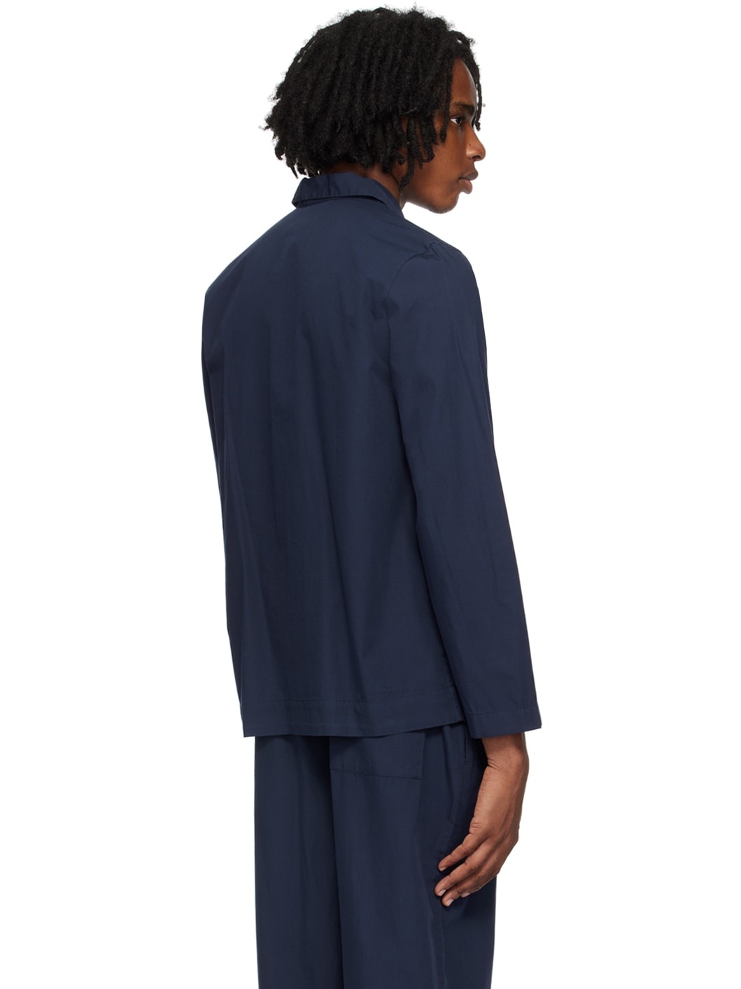 Navy Long Sleeve Pyjama Shirt - 3