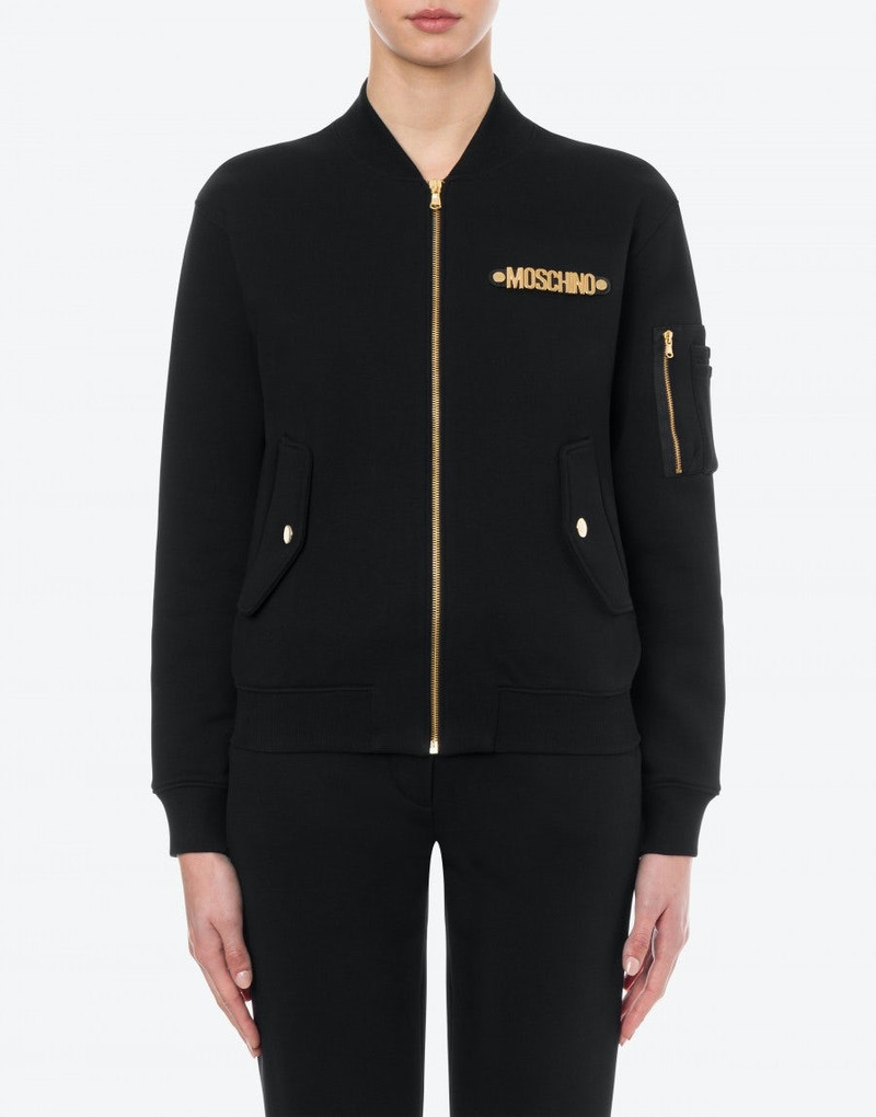 Moschino LETTERING LOGO ZIP SWEATSHIRT outlook