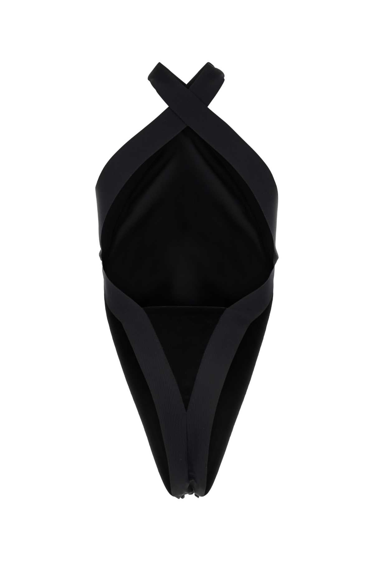 Saint Laurent Women Black Velvet Bodysuit - 2