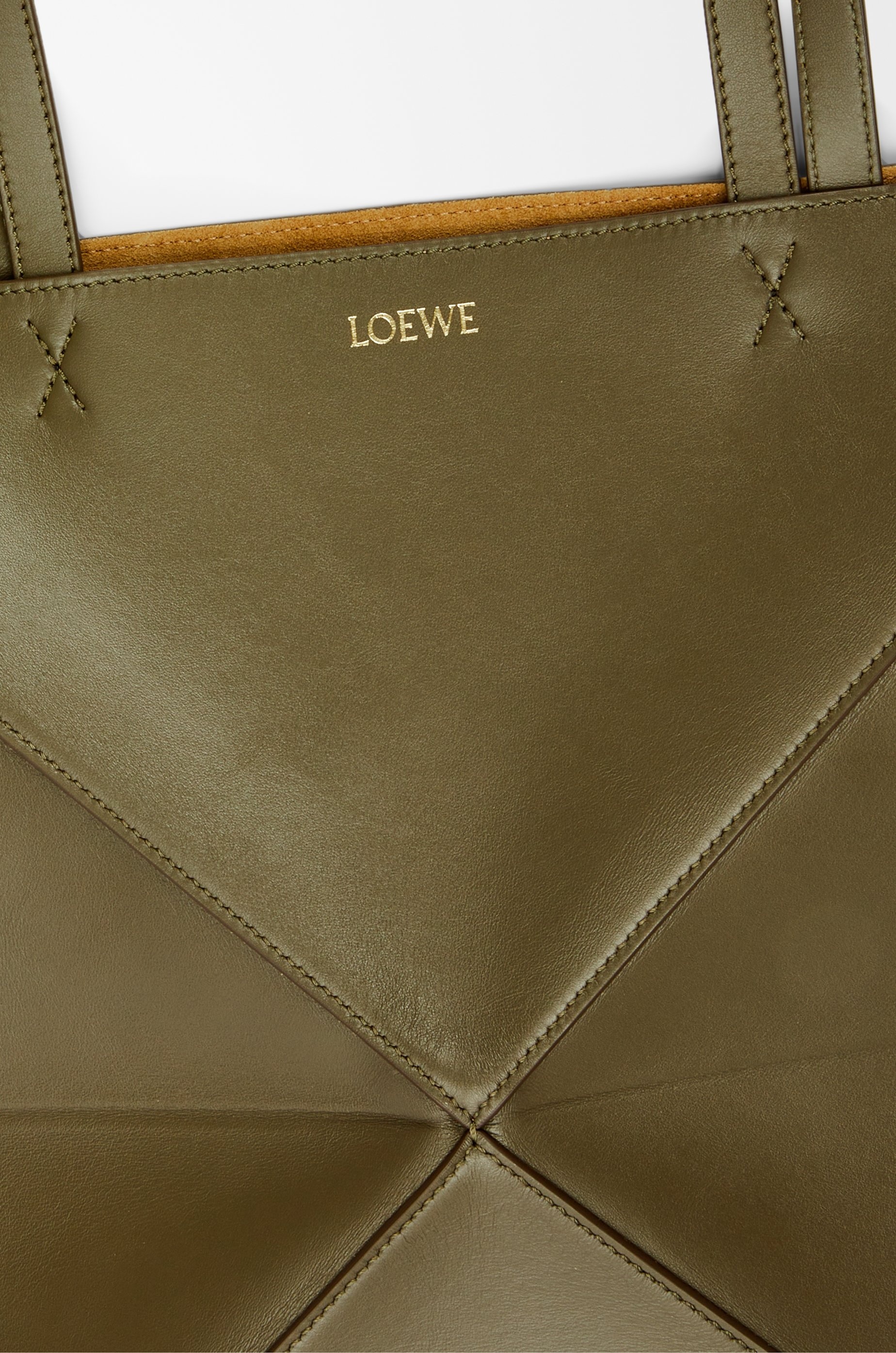 Puzzle Fold Tote in shiny calfskin - 10