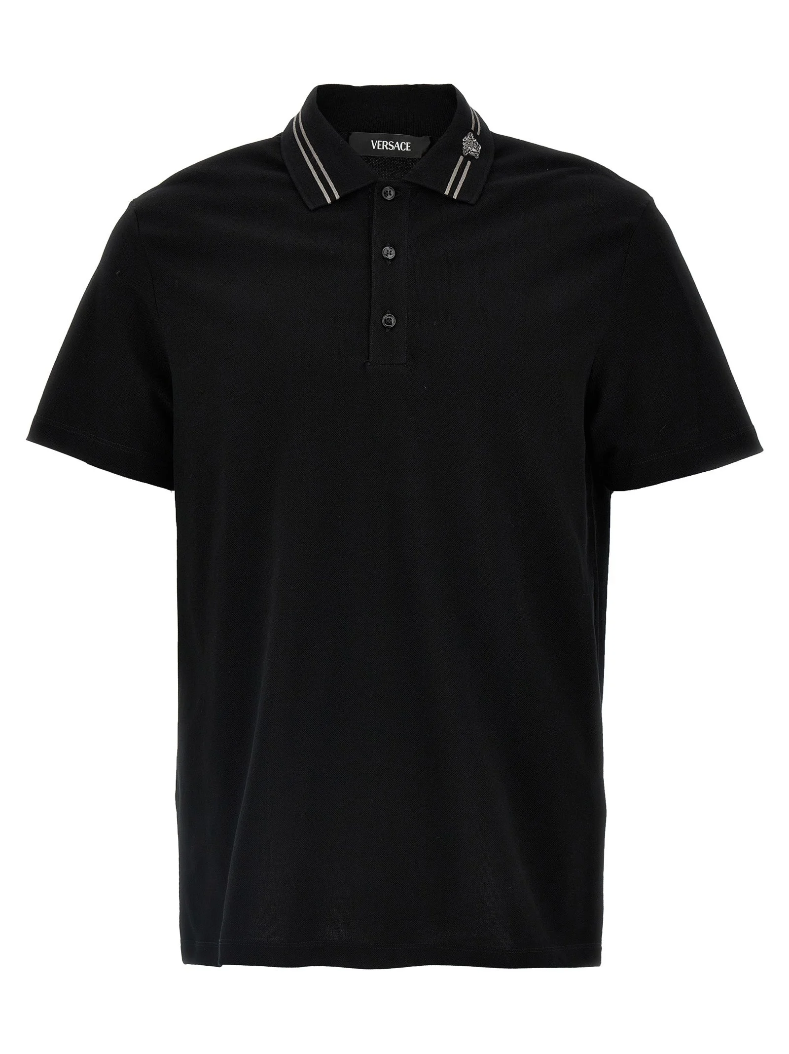 Medusa Embroidery Polo Black - 1