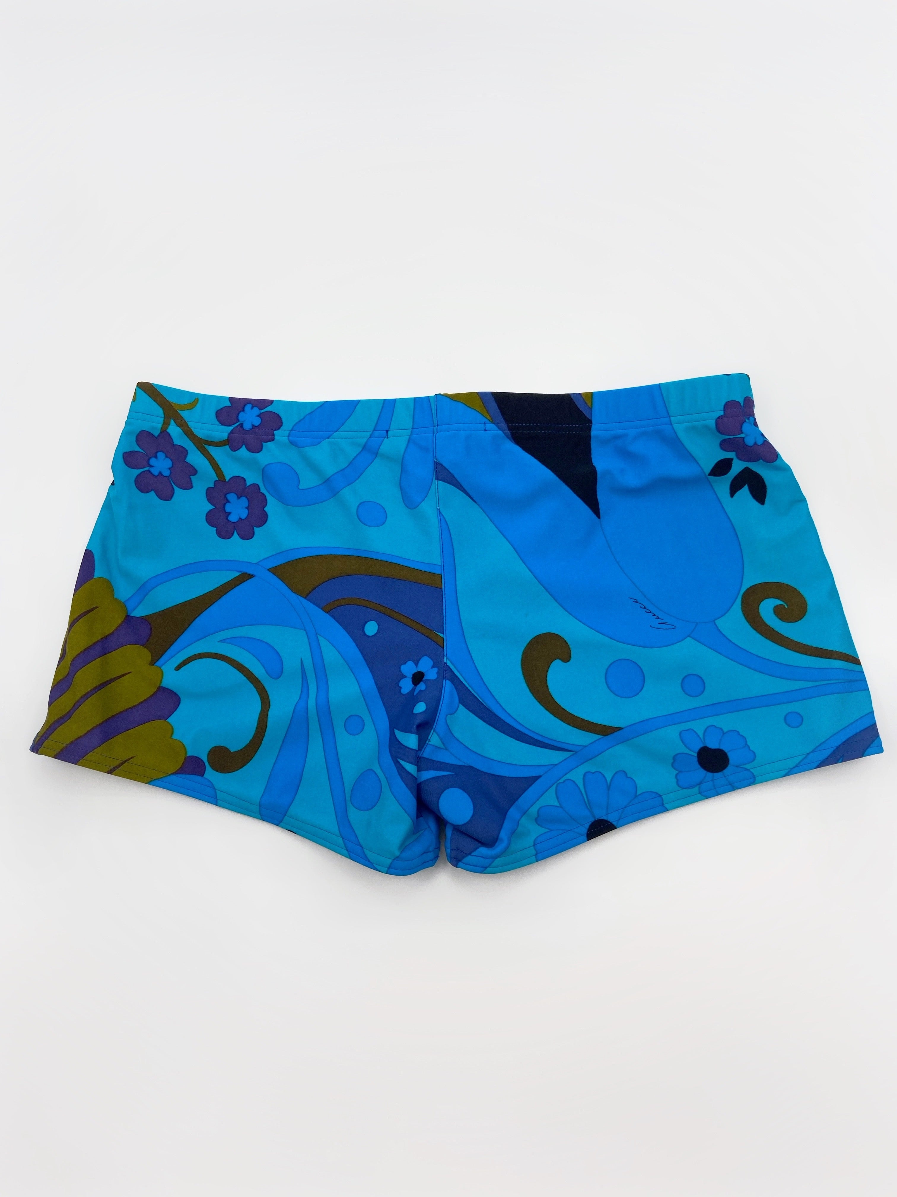 Gucci Spring 1999 Tom Ford Blue Floral Swimming Shorts Briefs S - 11