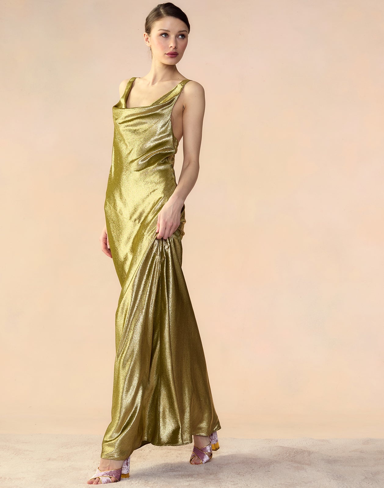 Liquid Gold Lamé Dress - 3