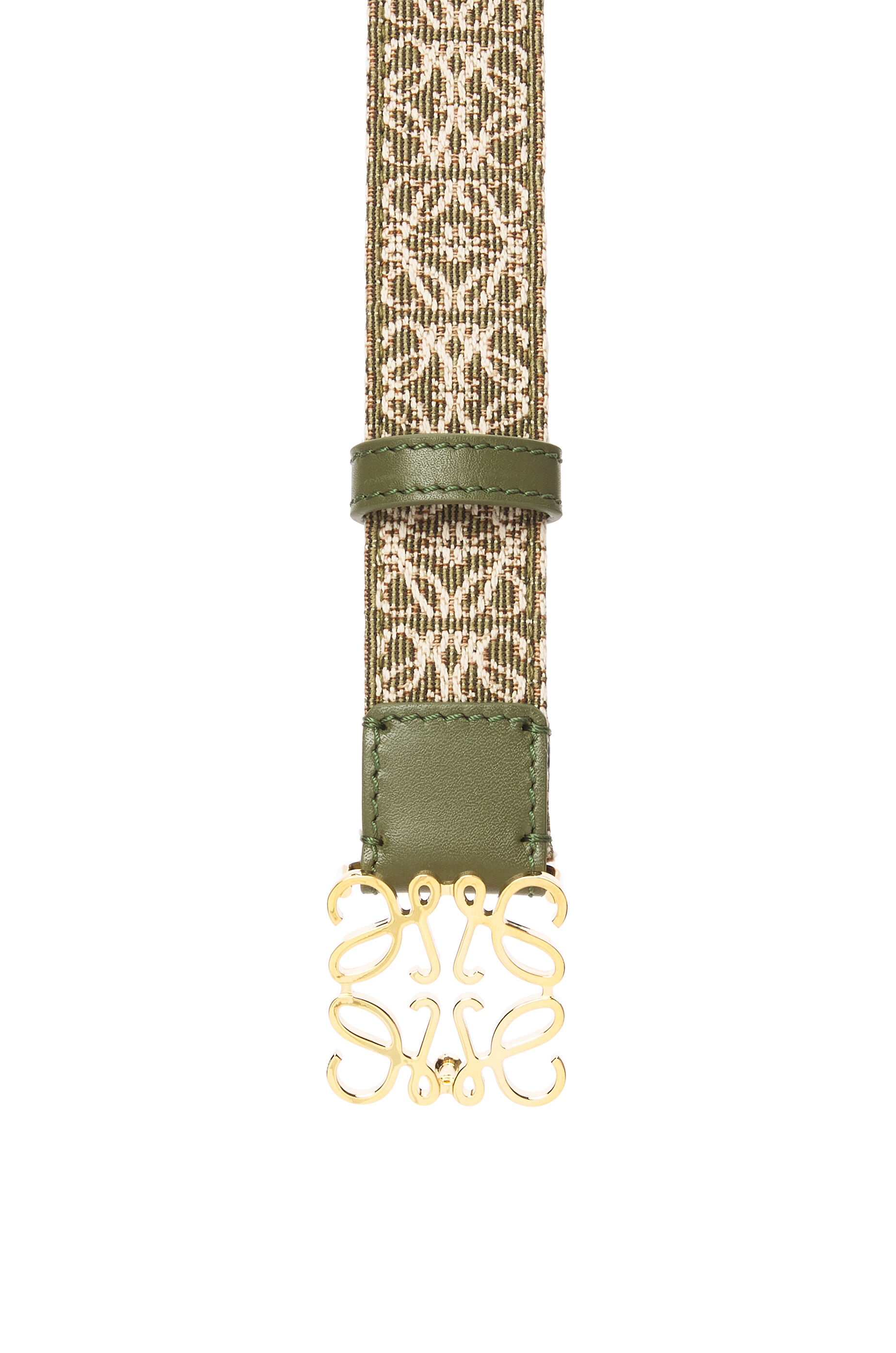 Anagram belt in jacquard and calfskin - 2