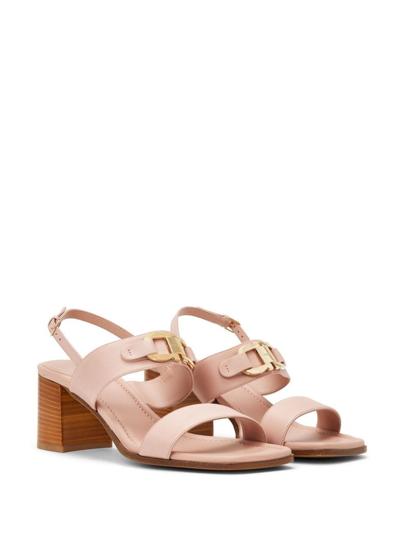 FERRAGAMO Gancini-buckle 55mm leather sandals outlook