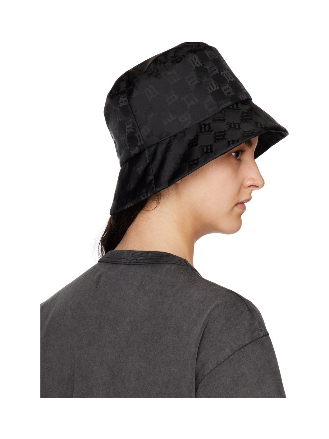 Black Monogram Bucket Hat - 3