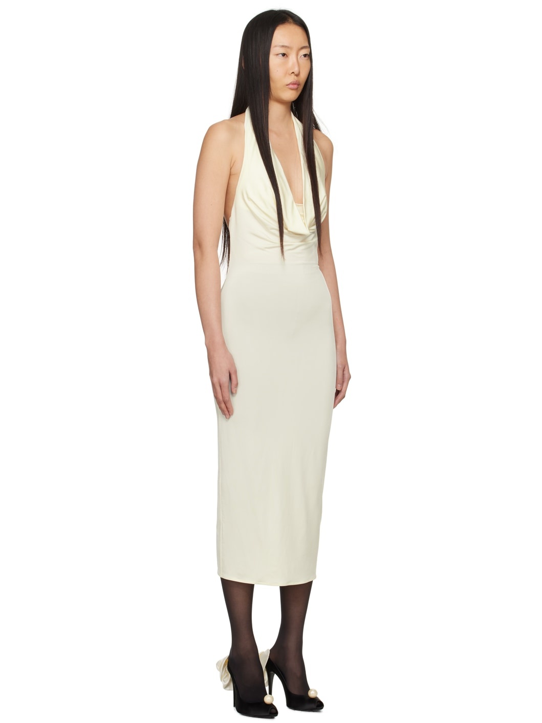 Off-White Cowl Midi Dress - 2