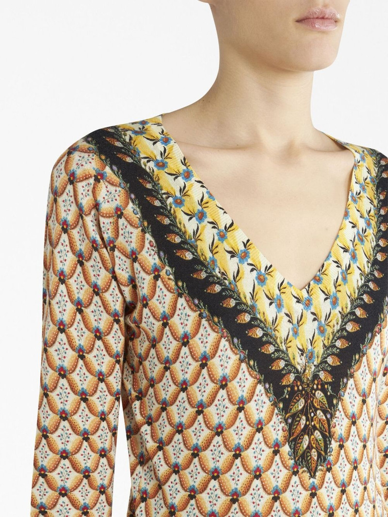 floral-print knitted top 4