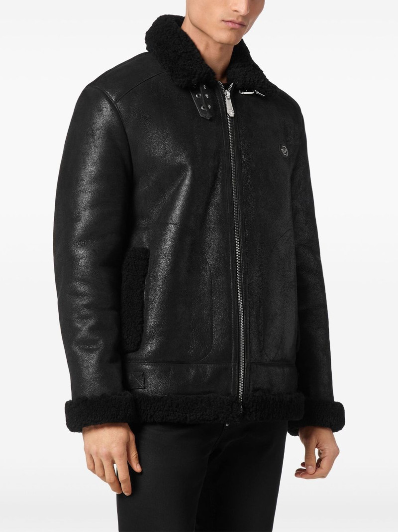shearling biker jacket 3