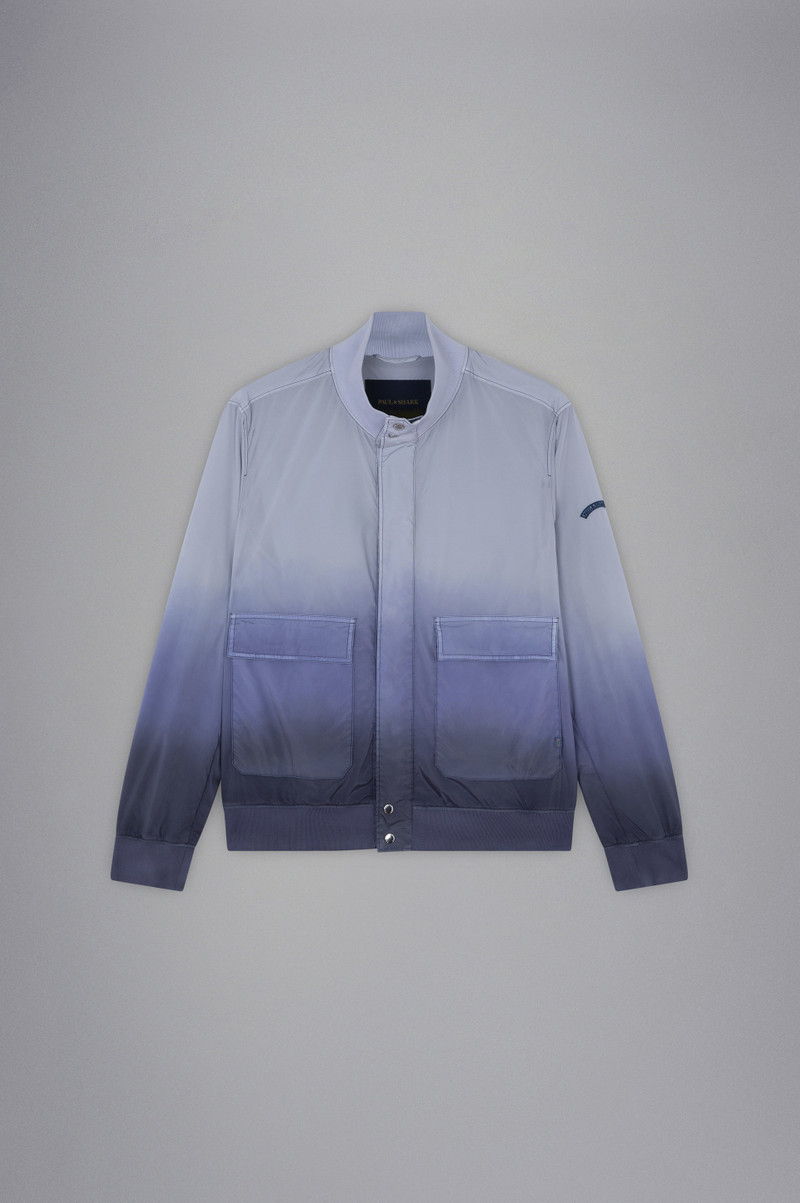 GARMENT DYED FADED STRETCH ECONYL® BOMBER JACKET 1