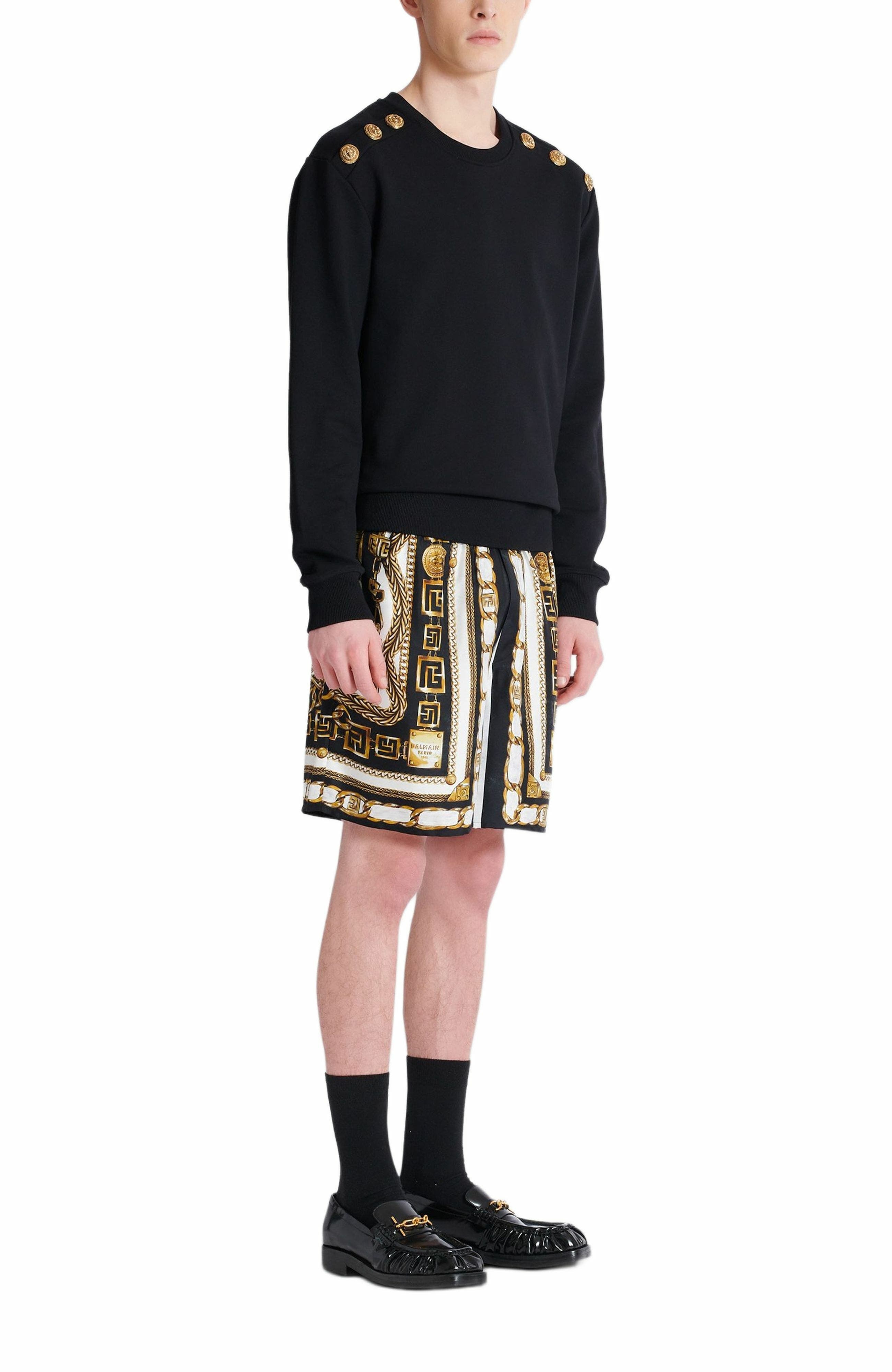 Balmain Slinky printed shorts with Foulard Chaînes pattern in Multicolor at Nordstrom - 2