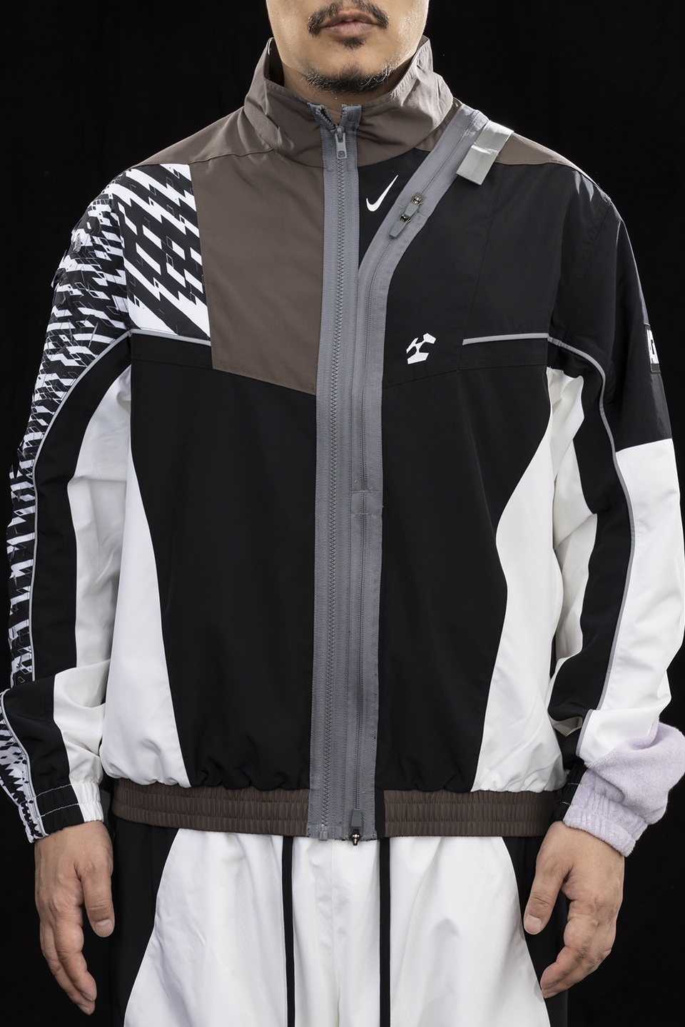 GGG-J2-100 Nike® Acronym® Track Jacket Woven White/Multi - 14