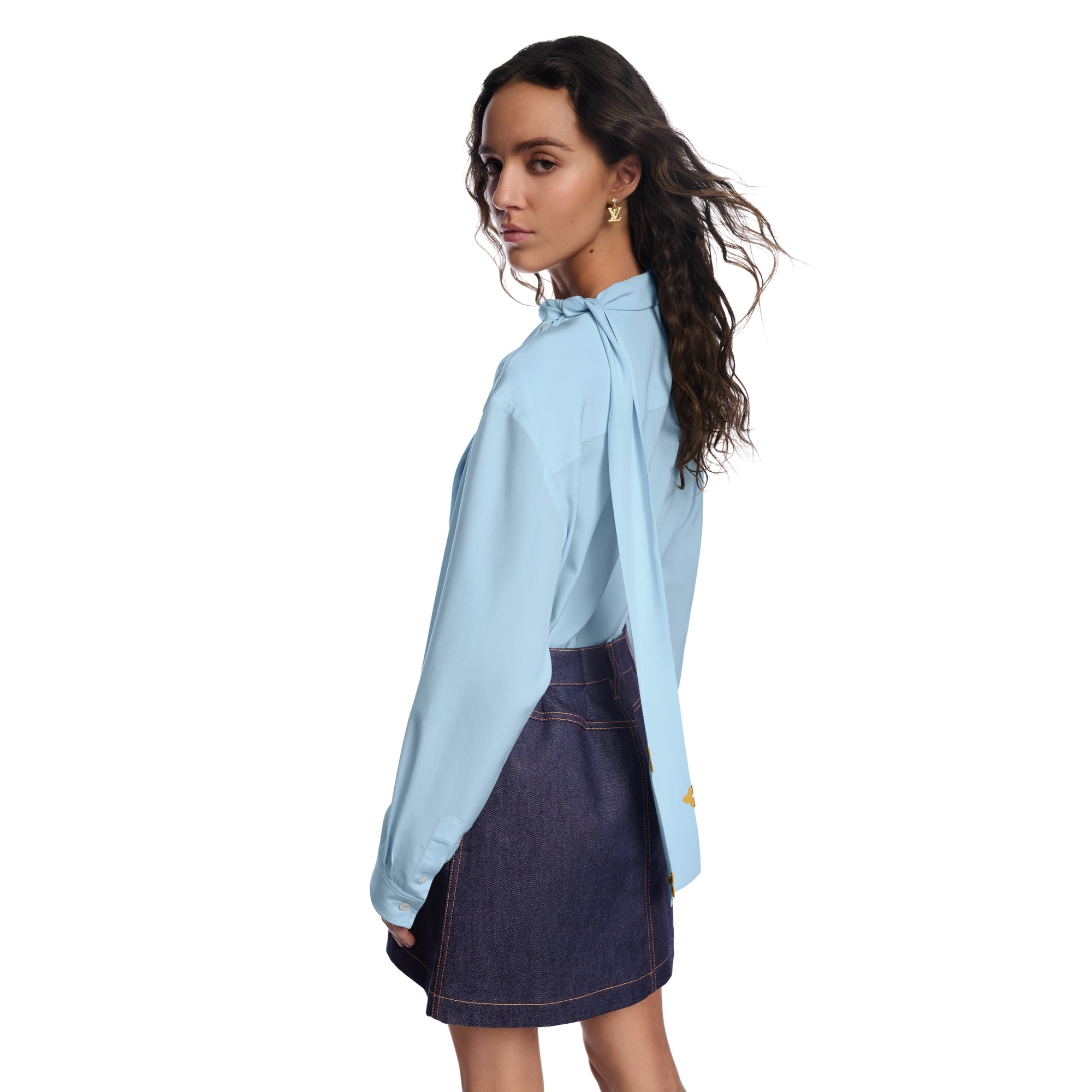 Pleat Detail Lavallière Blouse - 7