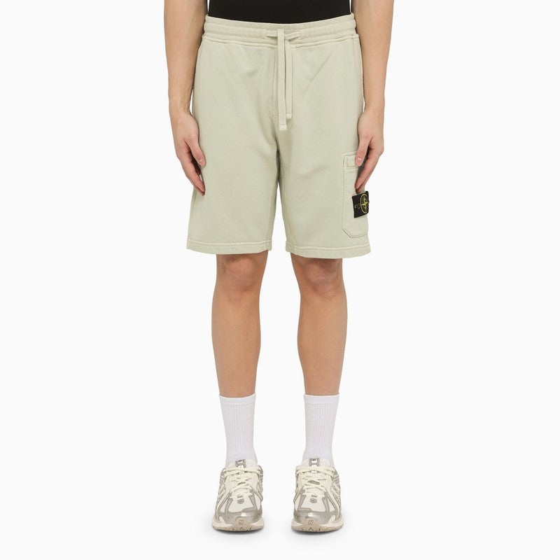 Stone Island Pistachio-Coloured Cotton Bermuda Shorts Men - 1