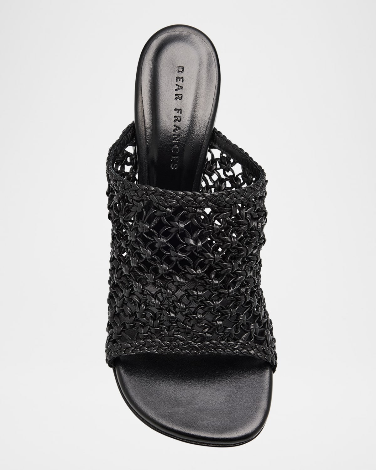 Drew Woven Leather Mule Sandals - 5