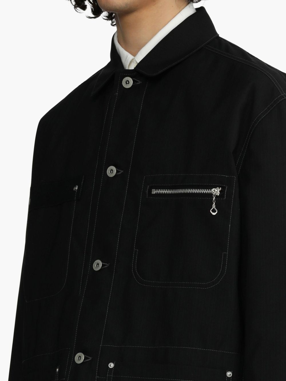 button-down shirt jacket - 5