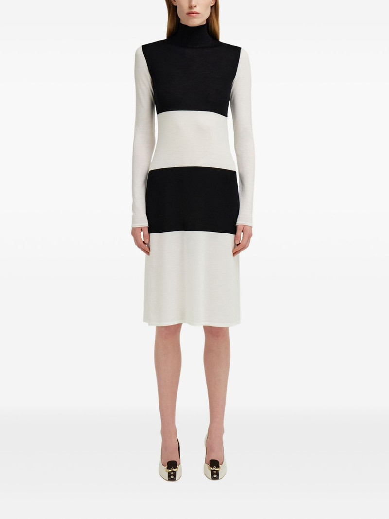 FERRAGAMO colour-block turtleneck dress outlook