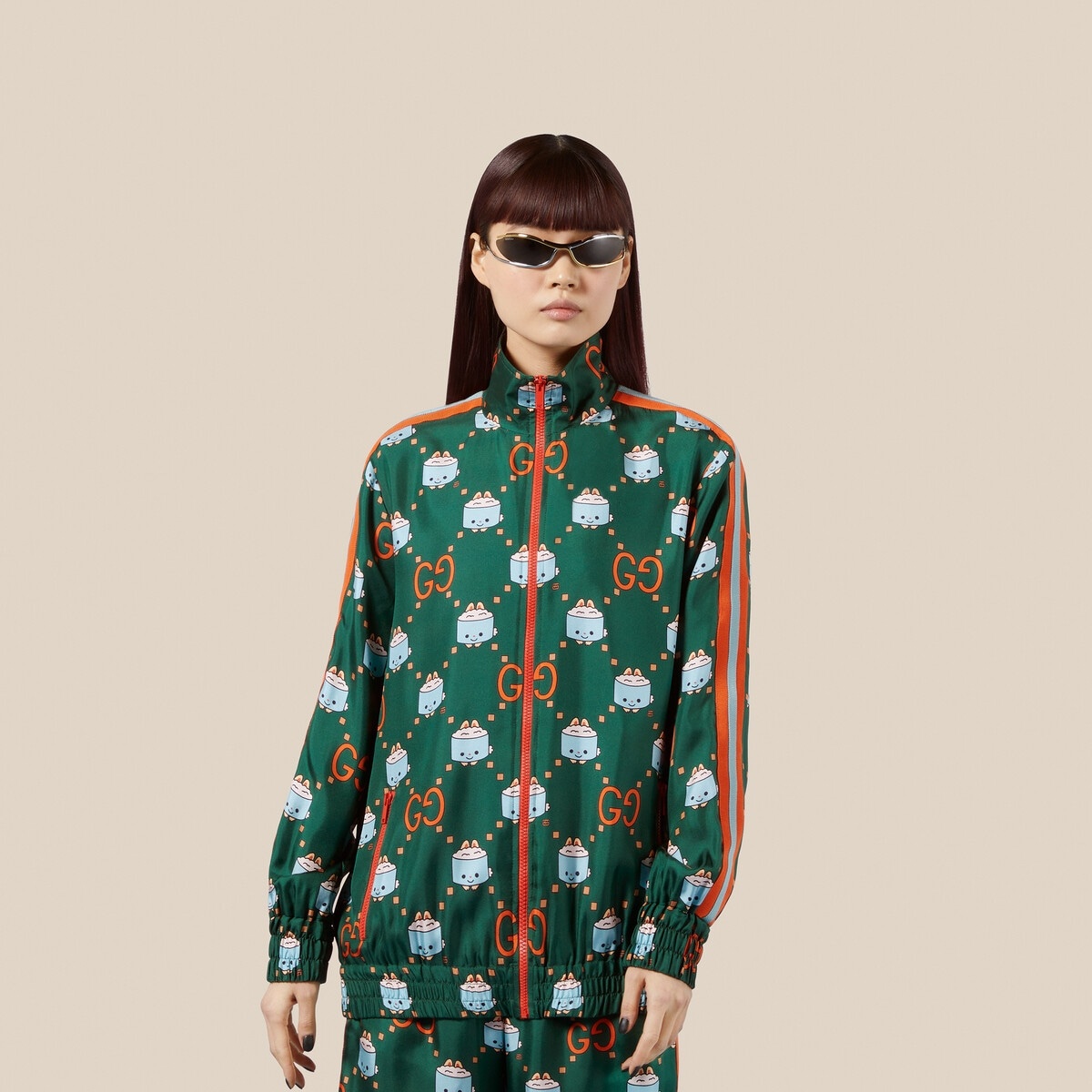 GG animal print silk dress - 5