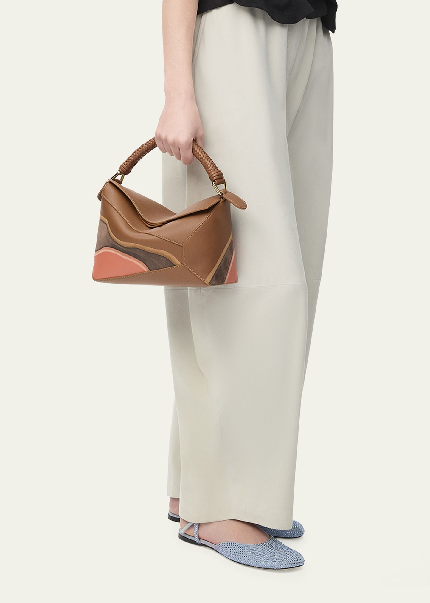Puzzle Edge Small Top-Handle Bag in Nappa Leather - 4