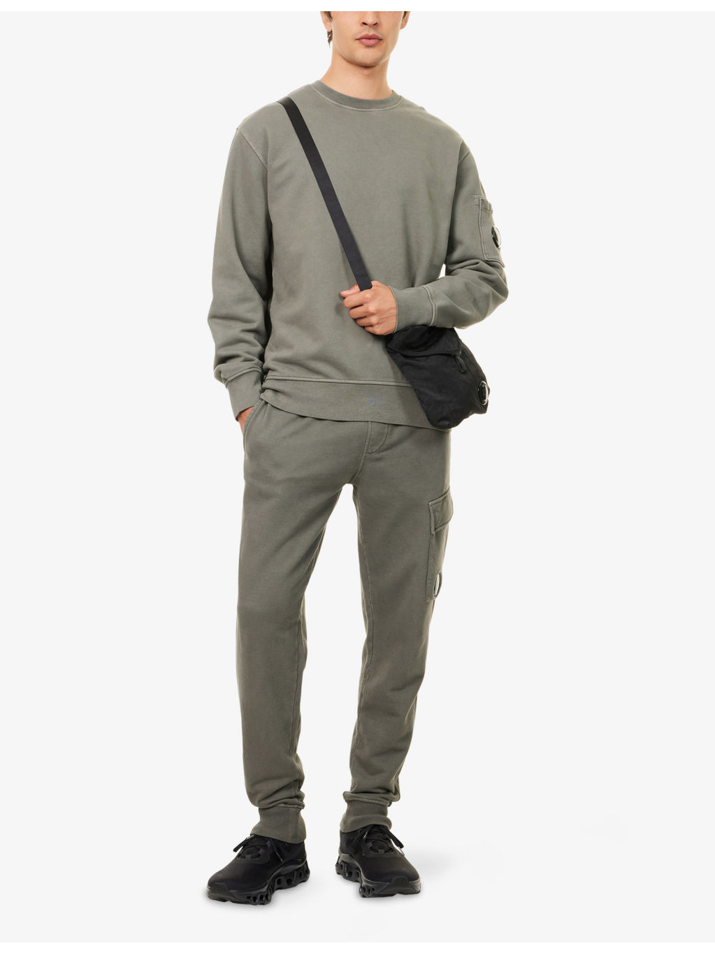 Logo-Patch Lens Cargo Cotton-Jersey Joggers - 2