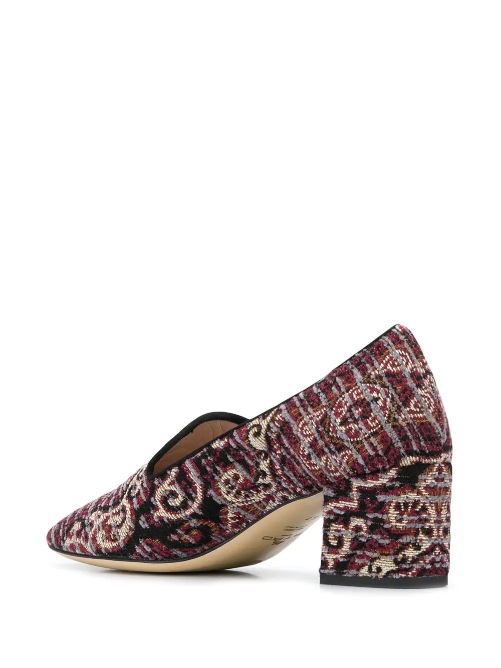 paisley-print mid-heel pumps  - 3