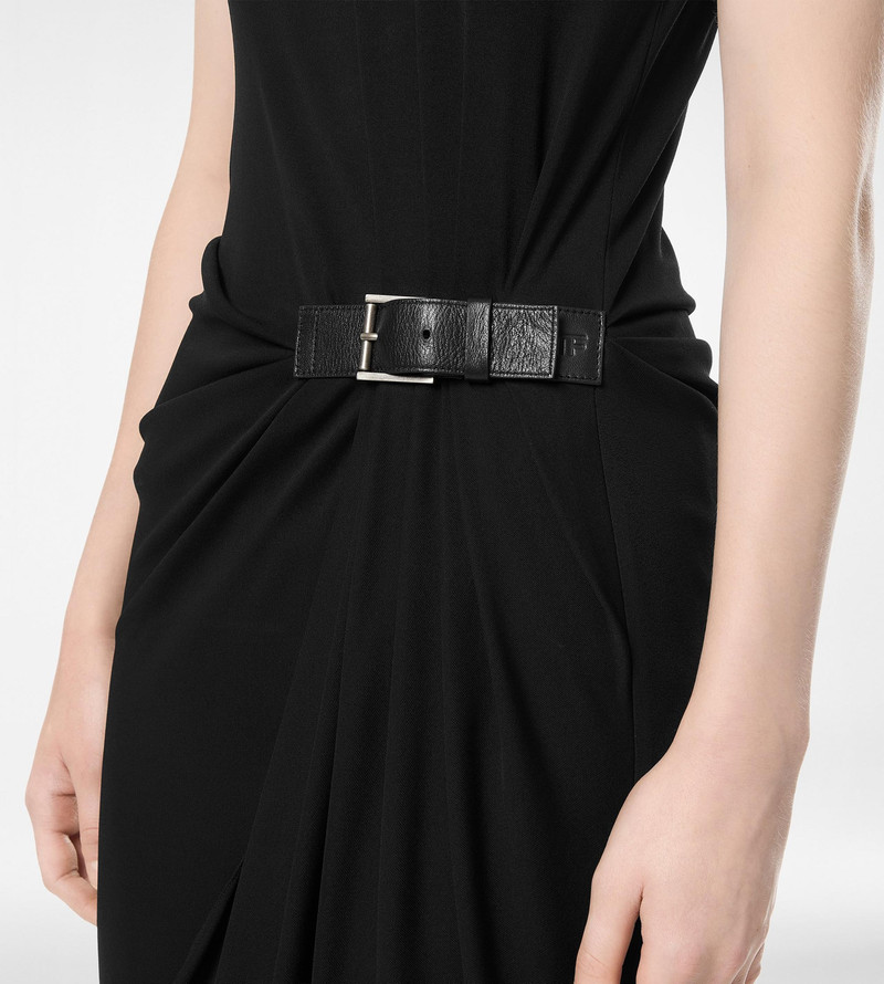 TOM FORD TANK TOP DRESS WITH LEATHER DETAIL outlook