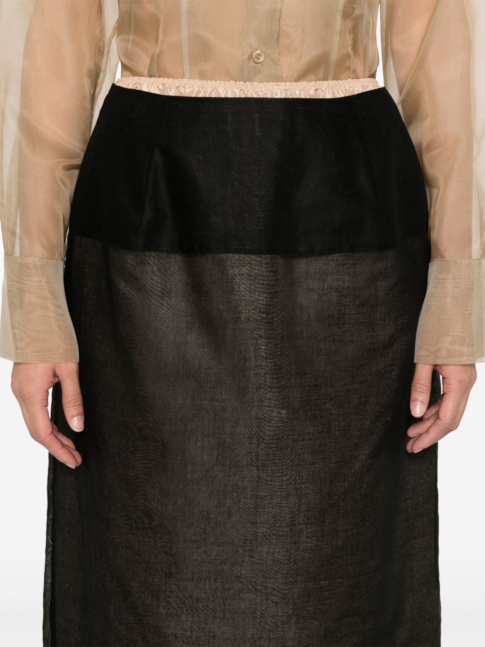 layered midi skirt - 5