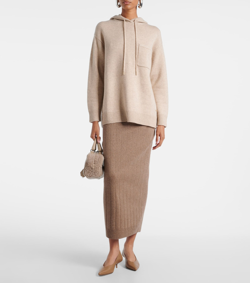 Max Mara Liana wool and cashmere hoodie outlook